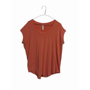 Athleta Coral V Neck Cap Sleeve T Shirt Top Womens Size S
